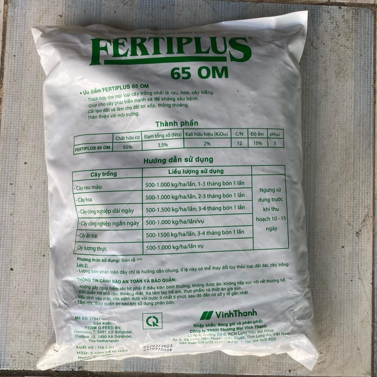 Phân hữu cơ Hà lan Fertiplus 65 OM gói 1kg giúp cây trồng phát triển mạnh mẽ cải tạo cấu trúc đất phân  nở 2