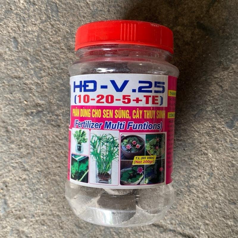 Phân bón NPK 10-20-5 +TE hủ 200g chuyên dùng cho sen và cây thuỷ sinh 3