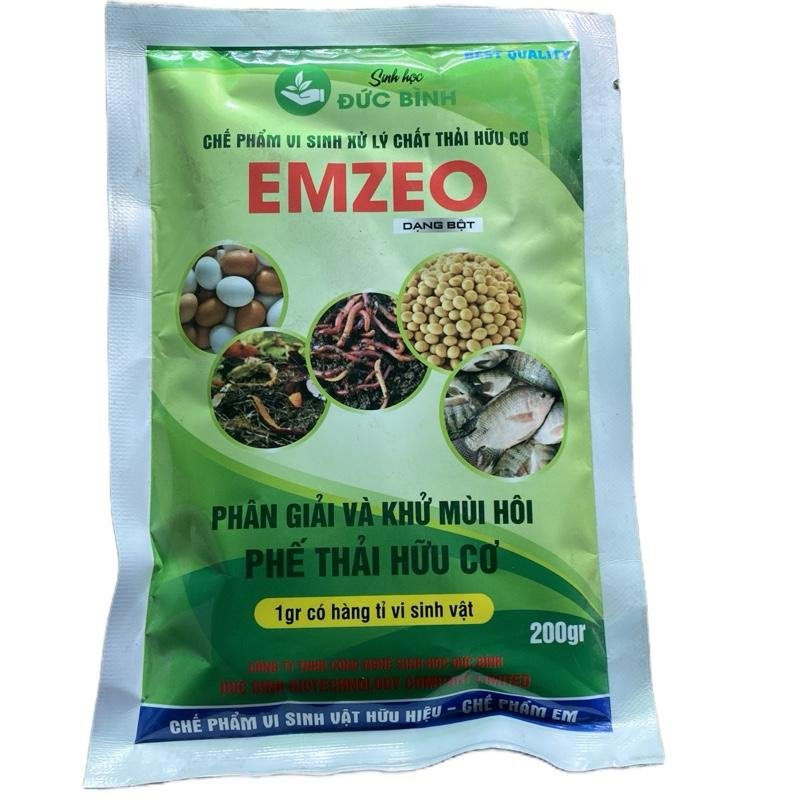 Phân vi sinh Emzeo 200gam ủ chất thải hữu cơ làm phân bón 2