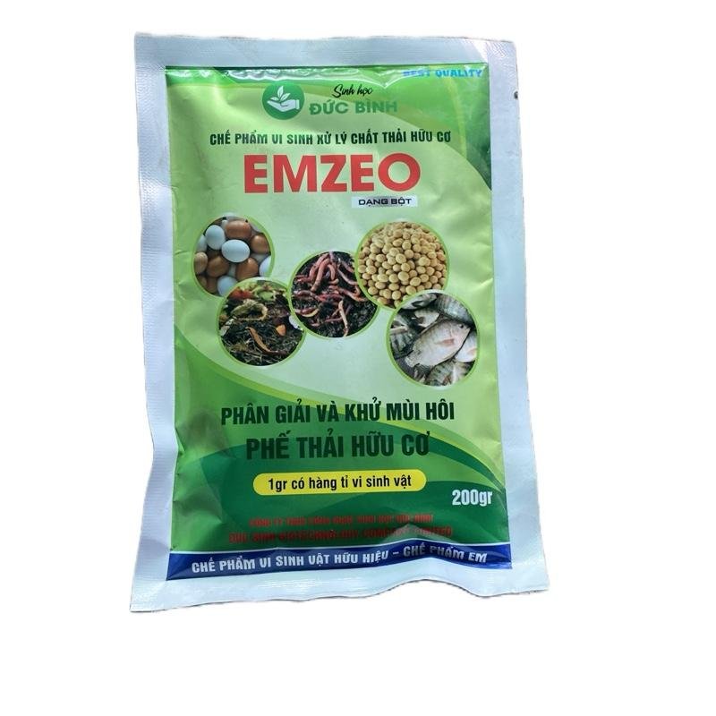 Phân vi sinh Emzeo 200gam ủ chất thải hữu cơ làm phân bón