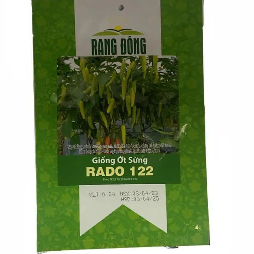 Hạt giống ớt sừng rado 122 Gói 0,2gam