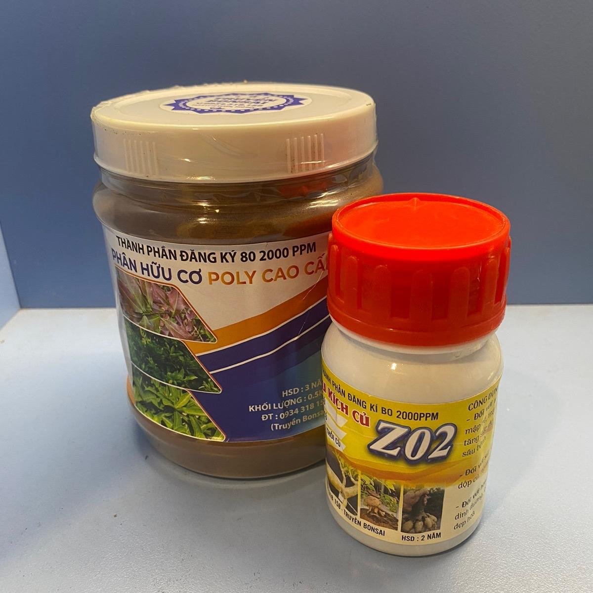 Bộ Phân bón POLY Z02 hộp 500gam và chai 100ml 2