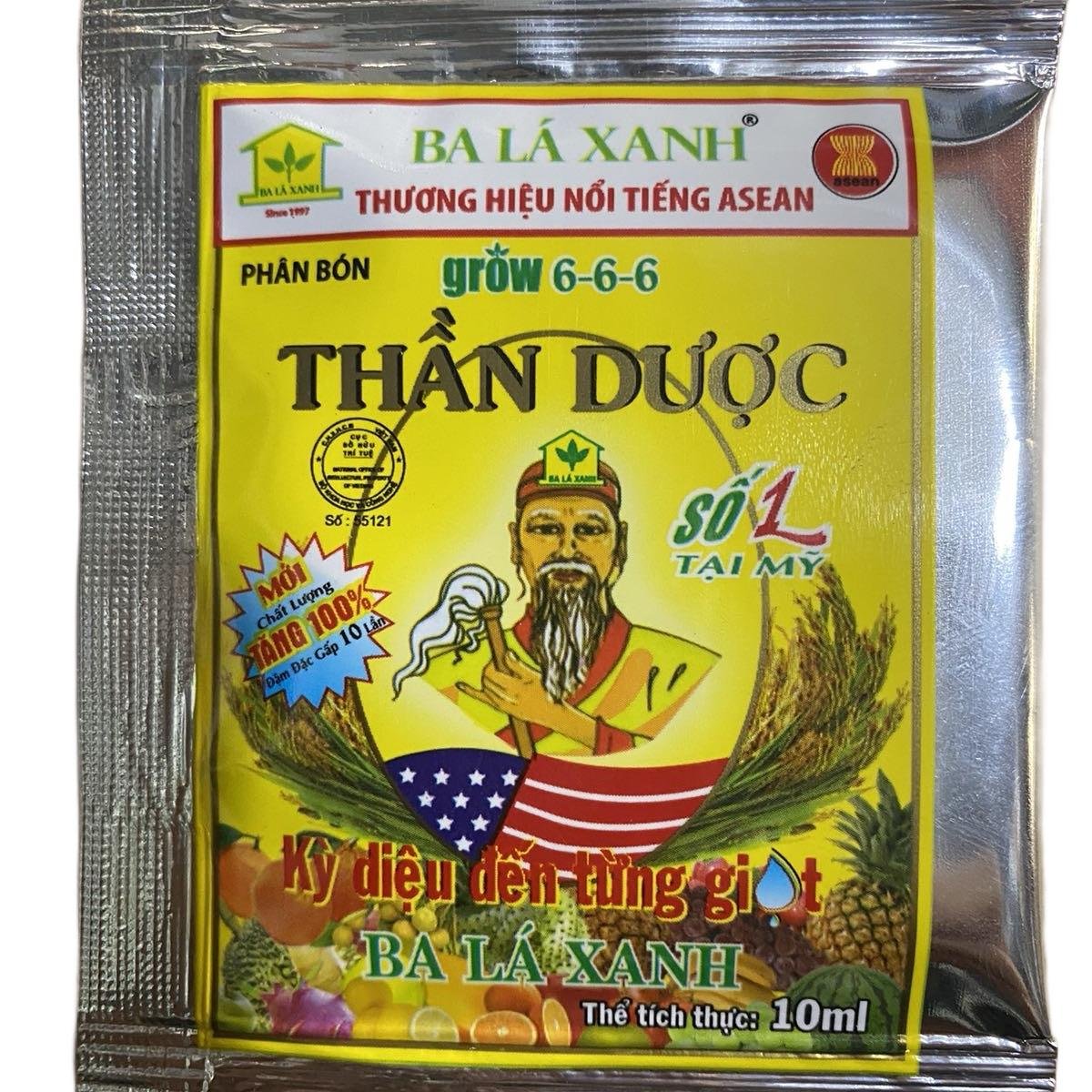 Phân bón Grow 6-6-6 gói 10ml thúc đẩy cây phát triền đâm chồi xanh lá ra hoa đồng loạt 2