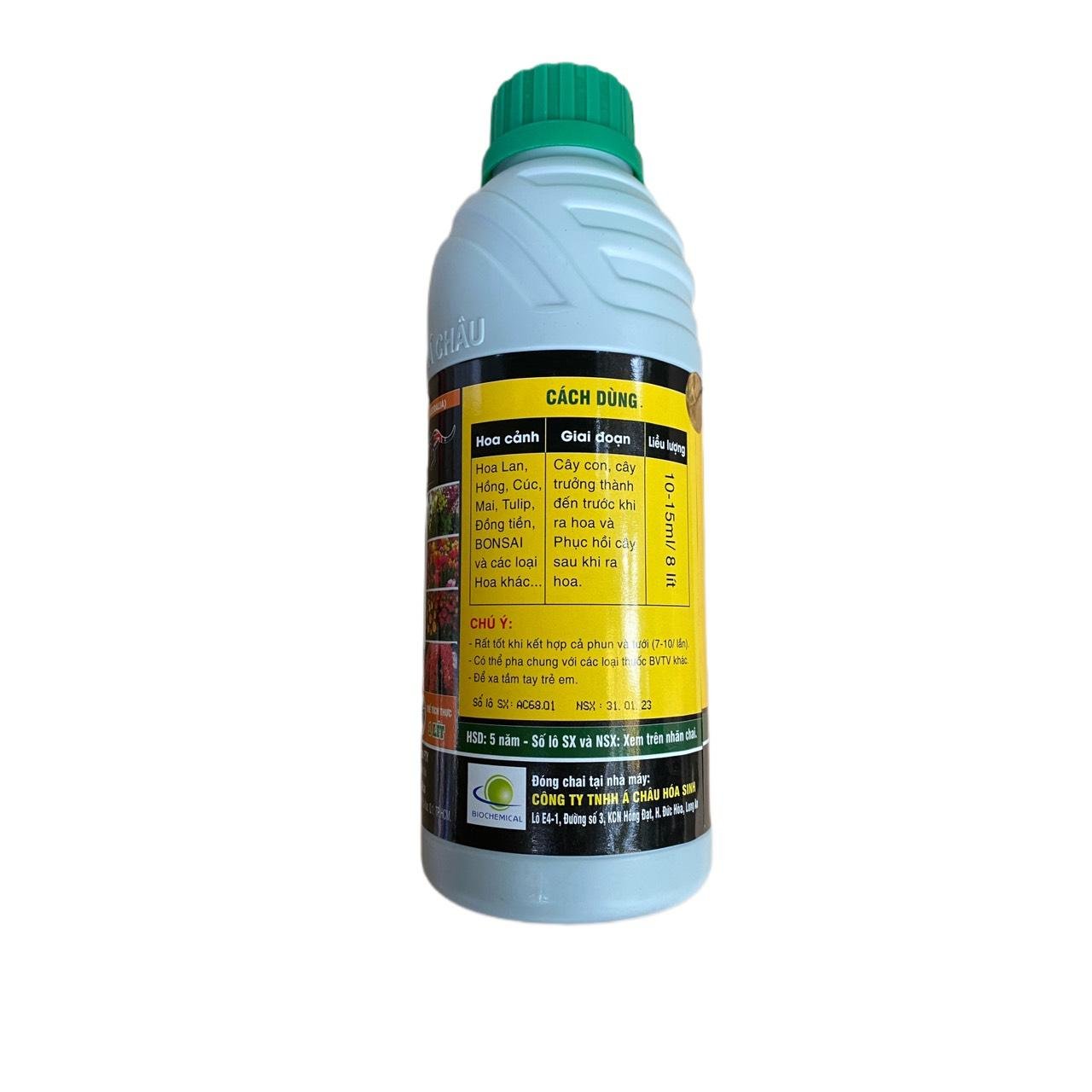 Phân Bón Lá ORG HUM Chai 1 Lít Thành Phần NPK: 0.2%, K2O: 2%, SiO2hh: 180mg/l 3