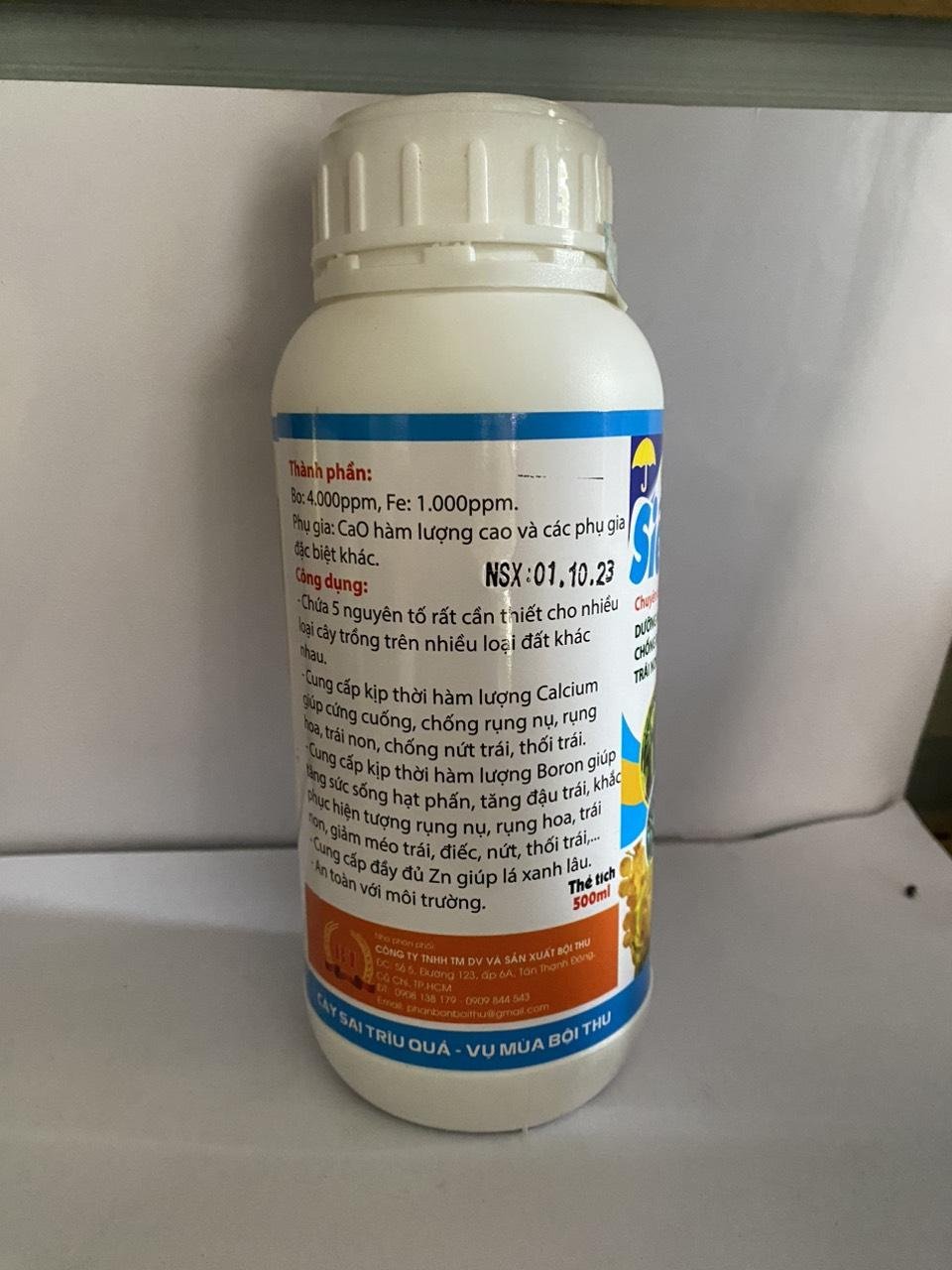 Phân bón siêu Canxi Bo gói 500ML chống rụng nụ dưỡng nụ hạn chế thúi trái nứt trái 3