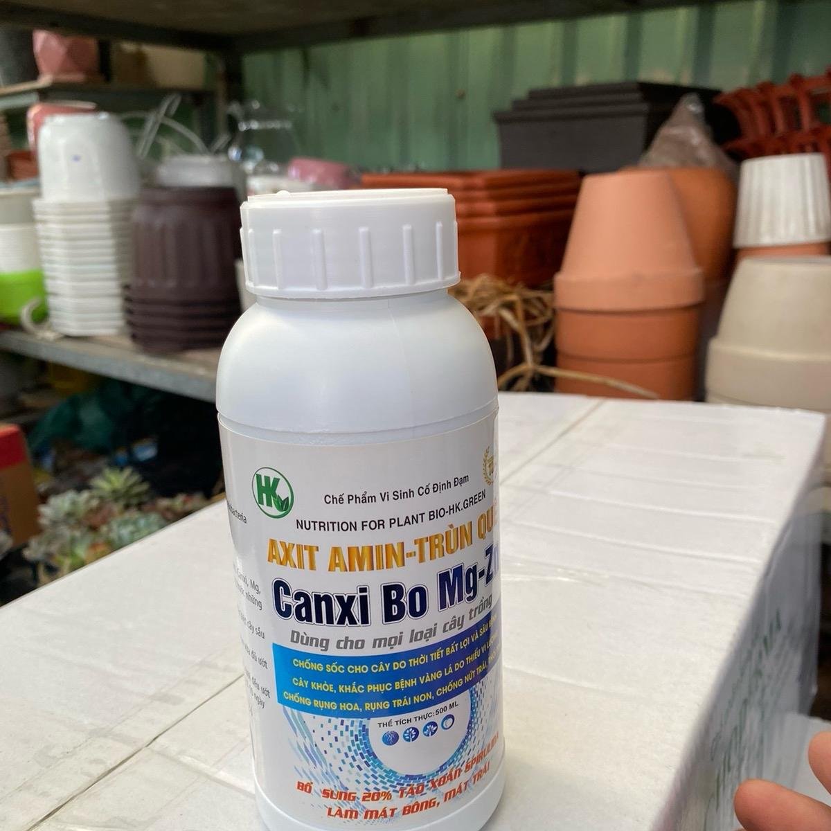 Phân bón Vi sinh Amin Trùn Quế có trung vi lượng Canxi Bo Mg Zn chai 500ml 3