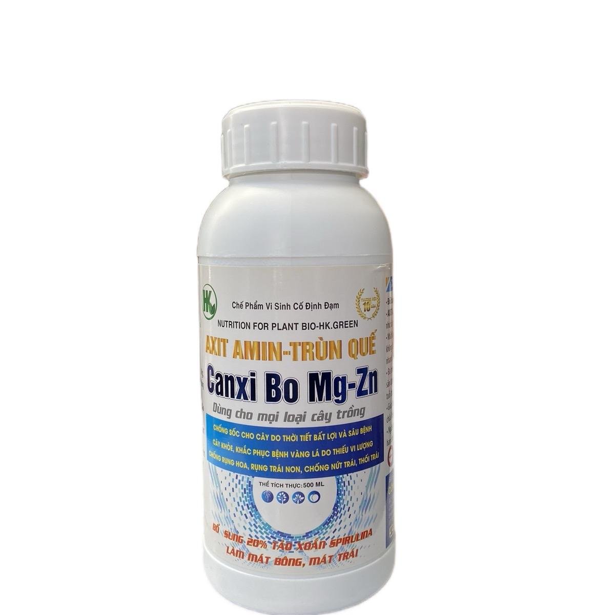 Phân bón Vi sinh Amin Trùn Quế có trung vi lượng Canxi Bo Mg Zn chai 500ml