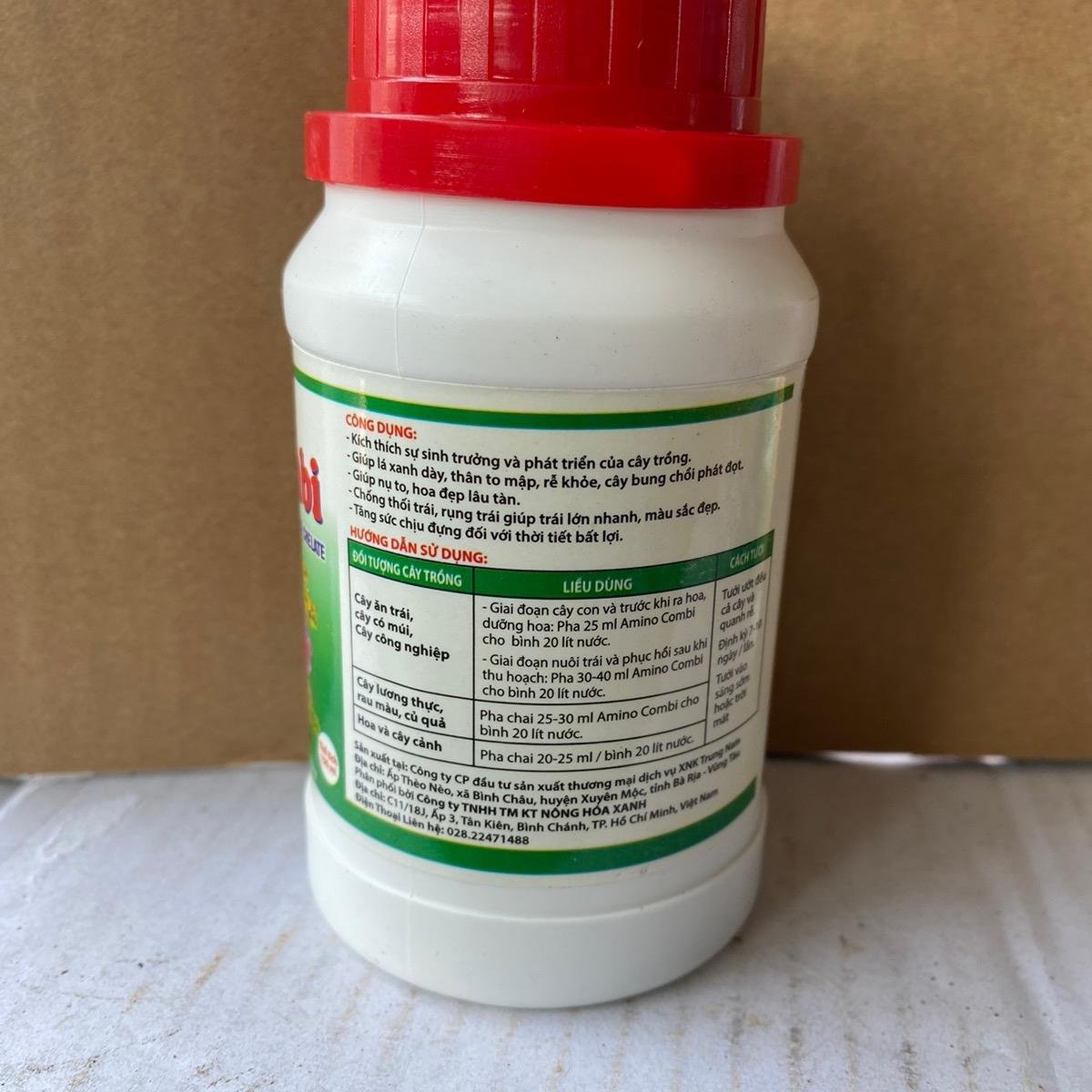 Phân bón Vi lượng Amino Combi chai 250ml lá xanh, dày, thân to, hoa đẹp 2