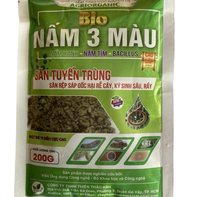 Vi sinh nấm 3 màu săn tuyến trùng rệp sáp tuyến trùng 200gam