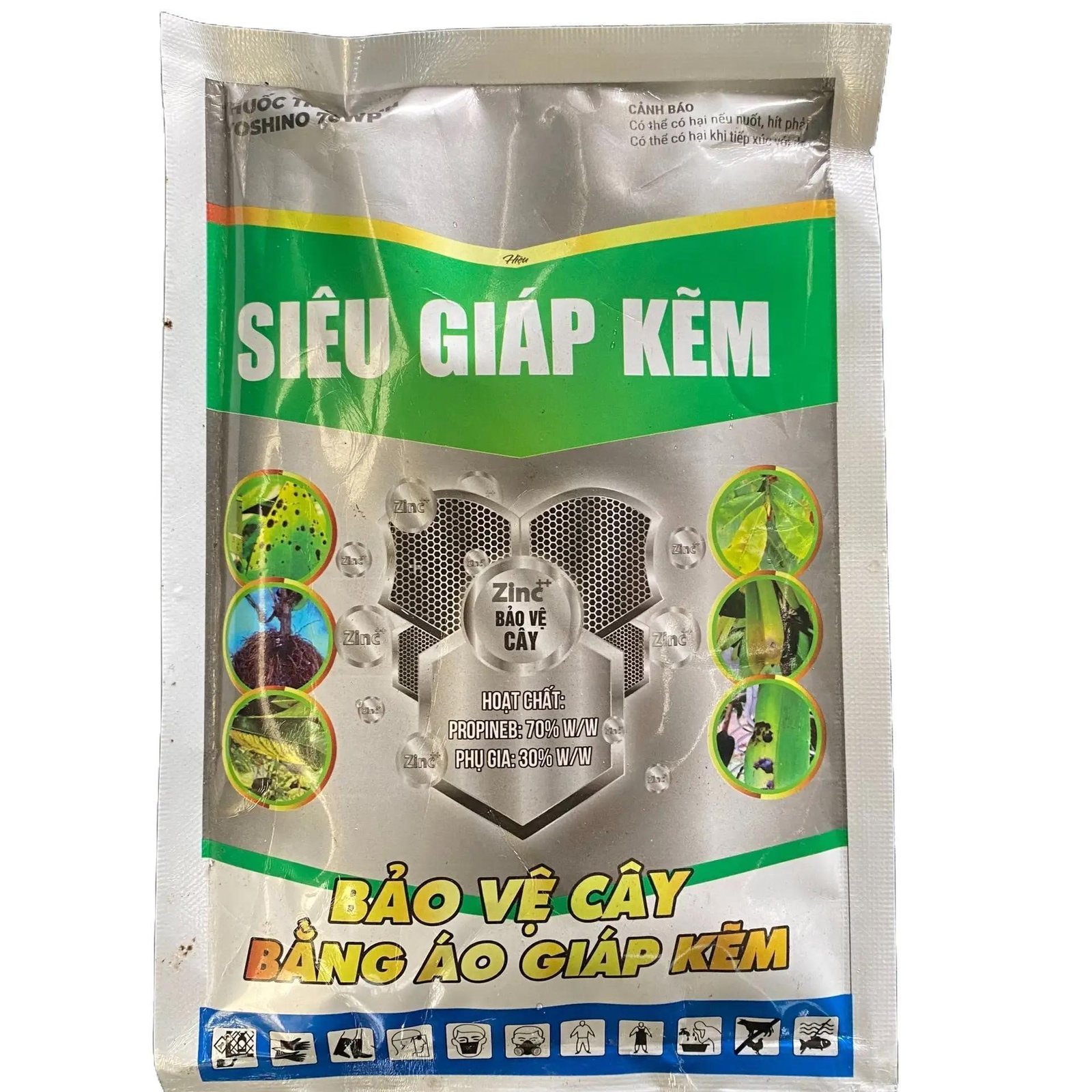 Phân Dưỡng lá Siêu Giáp Kẽm gói 100gam hạn chế vàng lá đốm lá thối rễ thuoc sieu