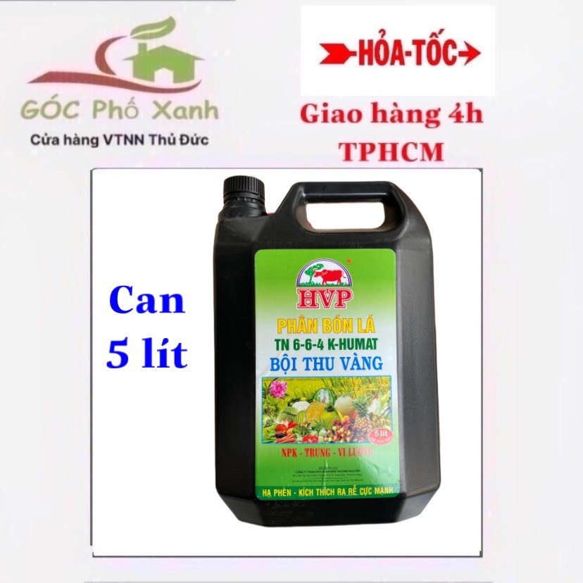 Phân bón 6-6-4 K-Humat Bội thu vàng can 5 lít 2