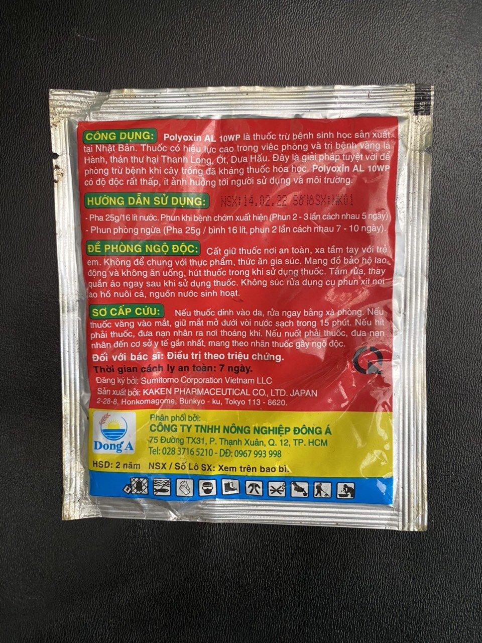 ĐẶC TRỊ THÁN THƯ POLYOXIN AL 10WP 3