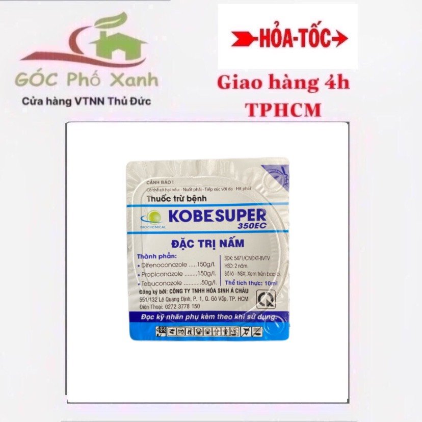 Thuốc Trừ bệnh đốm lá rỉ sắt thán thư Kobe super nắp 10ml