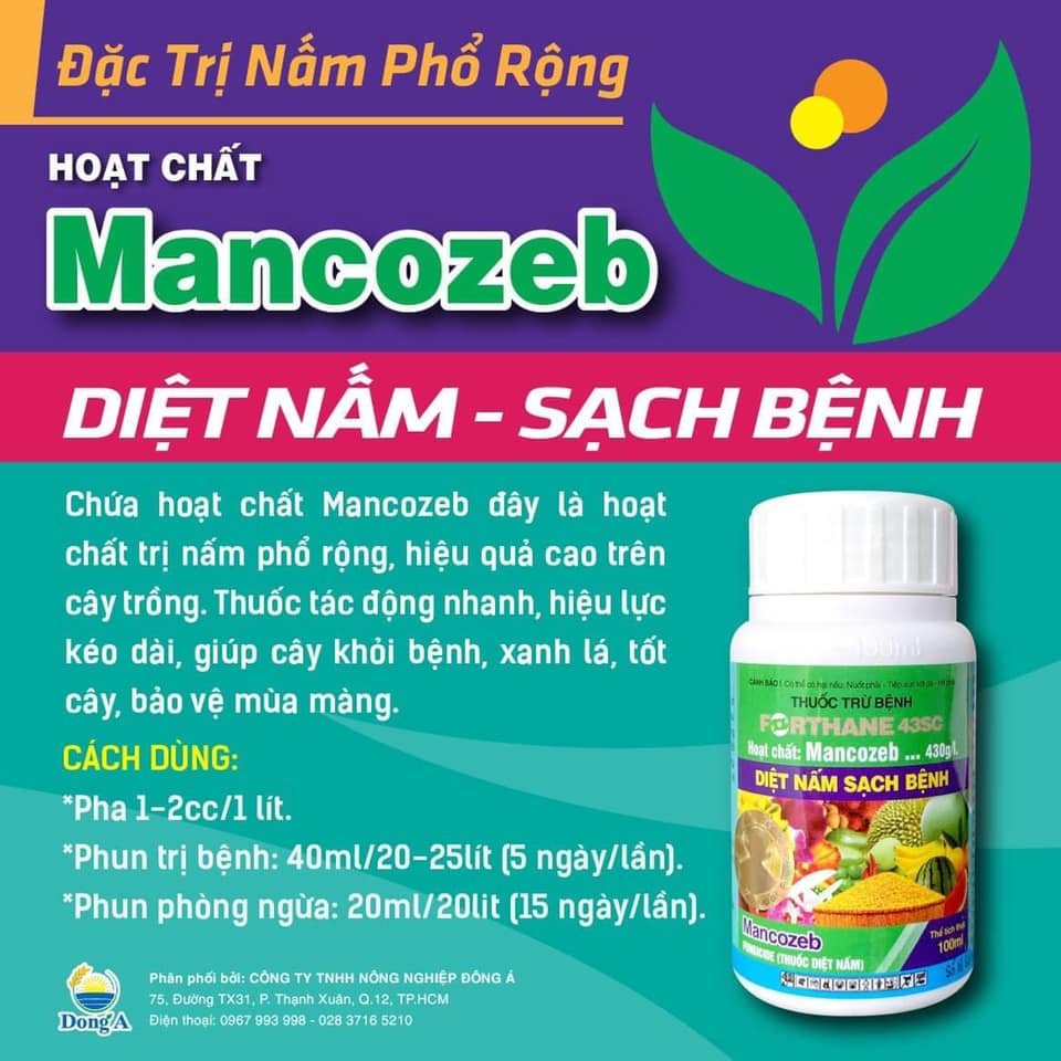 Mancozeb trừ nấm bệnh hoa cây cảnh 100ml 2