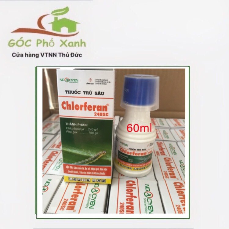 Thuốc trừ sâu Chlorferan 240sc 60ml Bọ trĩ Nhện Sâu đục thân đã kháng thuốc
