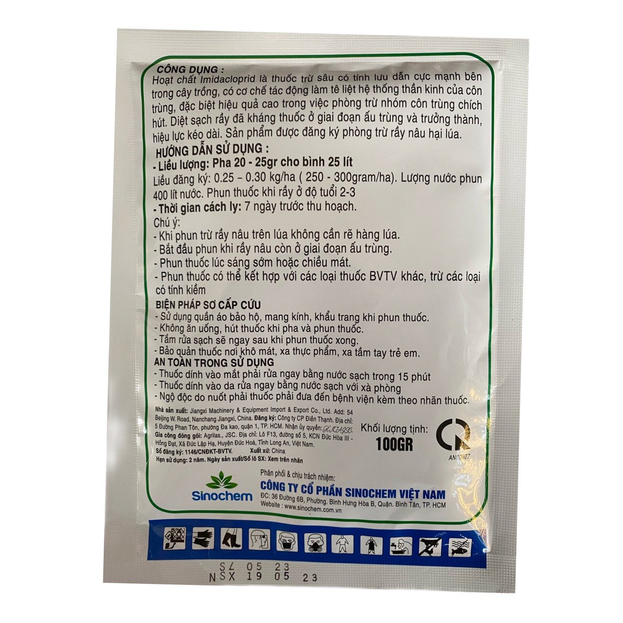 Trừ bọ trĩ rầy nâu rầy xanh bọ nhảy bọ xít rệp sáp bọ phấn NOMIDA 10WP gói 100g 2
