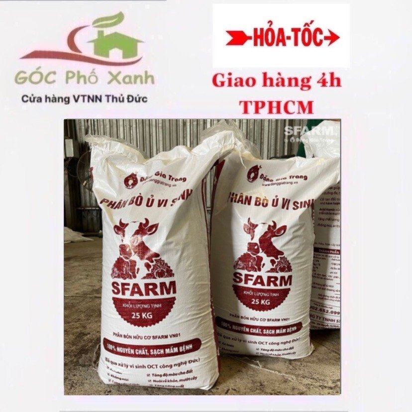 Phân bò ủ vi sinh SFARM đã qua xử lý 25kg