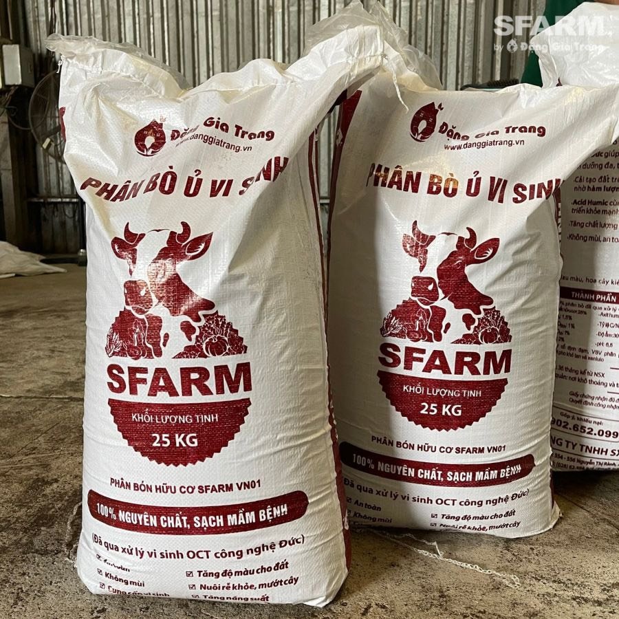 Phân bò ủ vi sinh SFARM đã qua xử lý 25kg 3