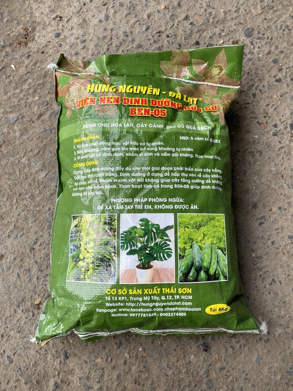 Viên nén hữu cơ dinh dưỡng Ben-05 Túi 4Kg 3