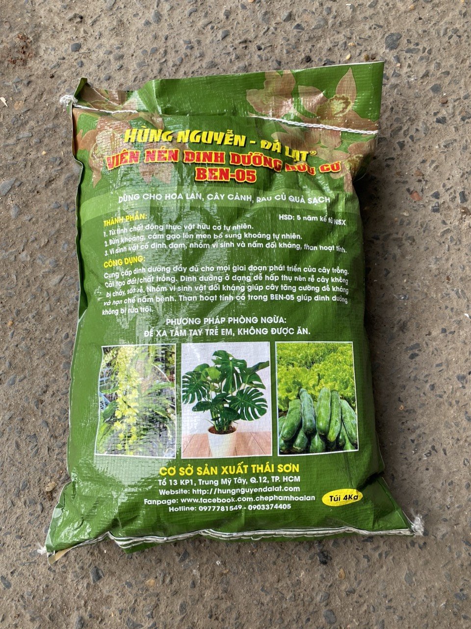 Viên nén hữu cơ dinh dưỡng Ben-05 Túi 4Kg 2
