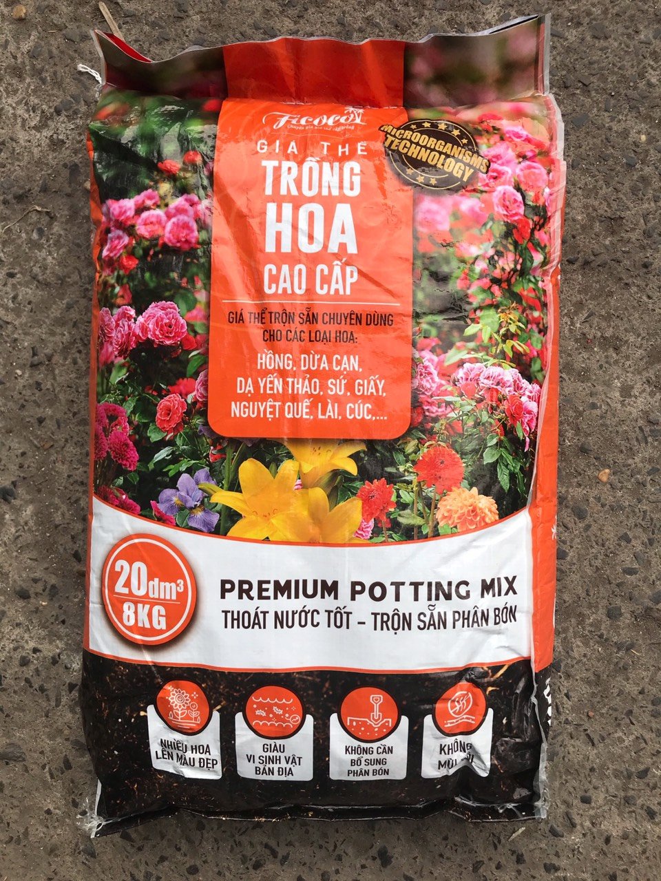ĐẤT TRỒNG HOA CAO CẤP Ficoco 20 Lít 3