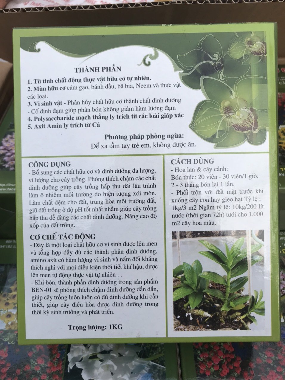 Viên nén hữu cơ BEN 01 HÙNG NGUYỄN 1kg 2