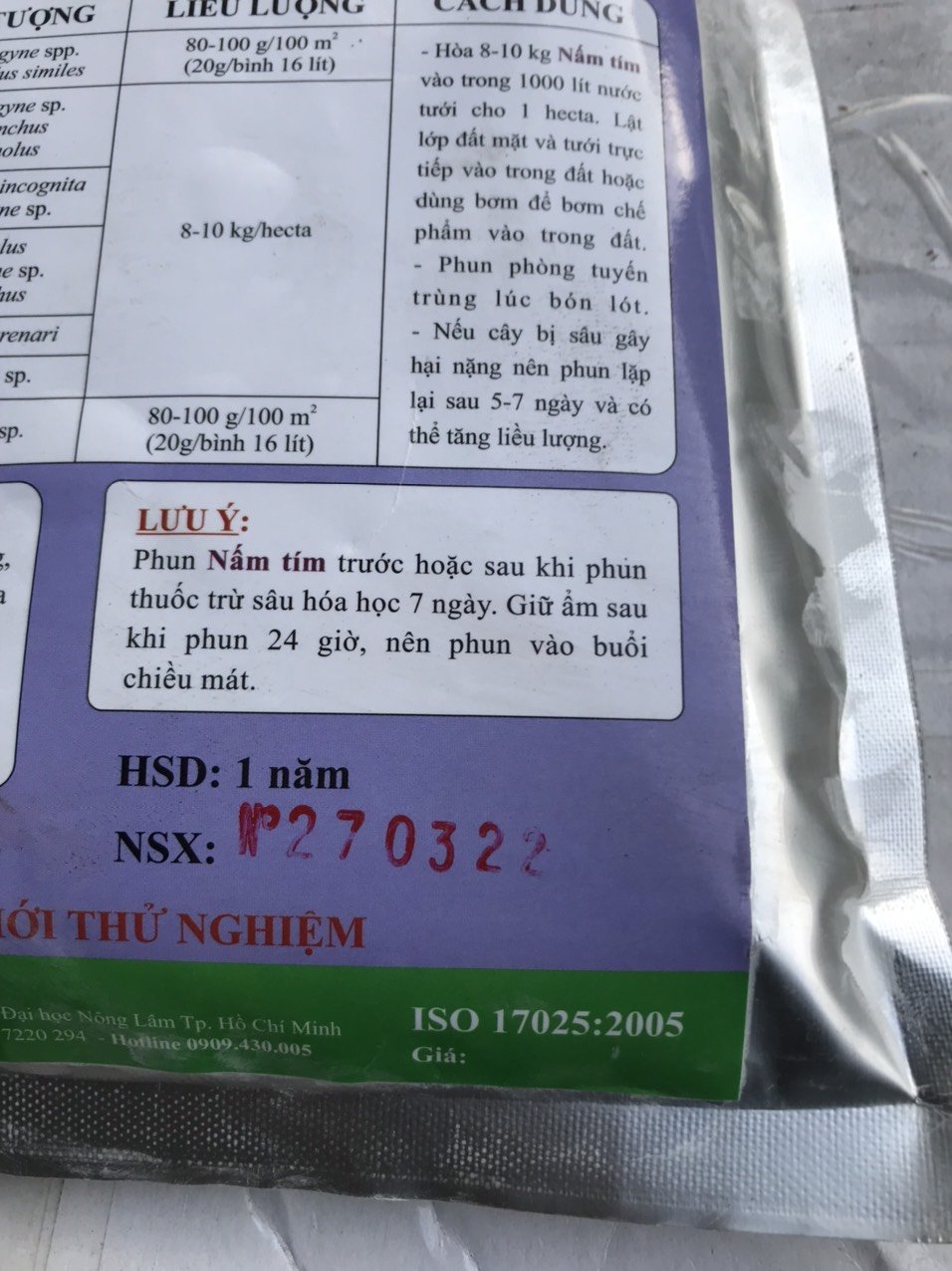 Chế phẩm sinh học Nấm Tím trừ tuyến trùng 1kg 3