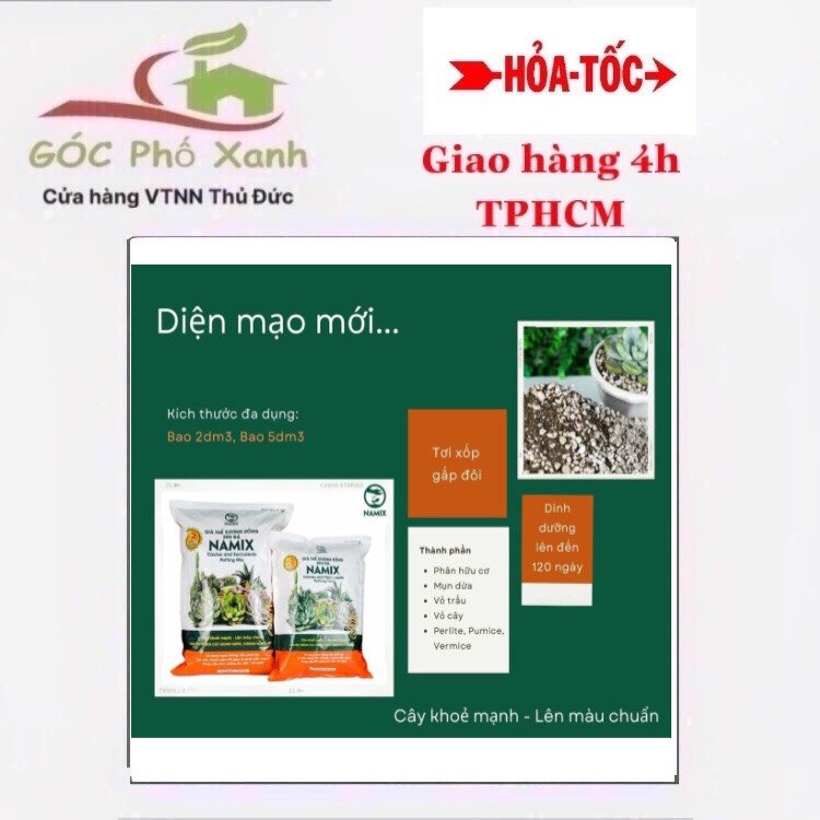 Đất trồng xương rồng sen đá Namix  5dm3 2