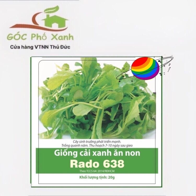 Hạt giống cải xanh ăn non Rado 20gram