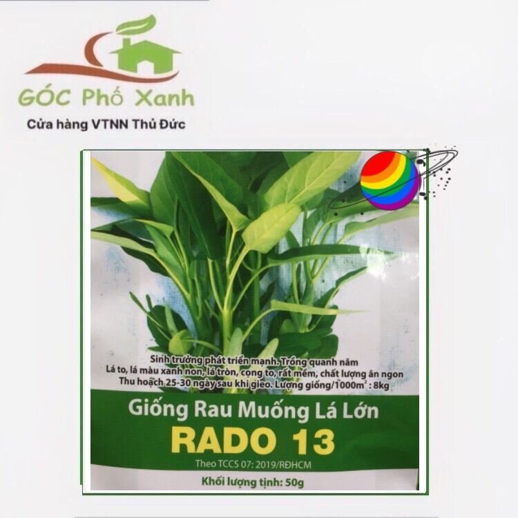 Hạt giống rau muống lá lớn gói 50gam