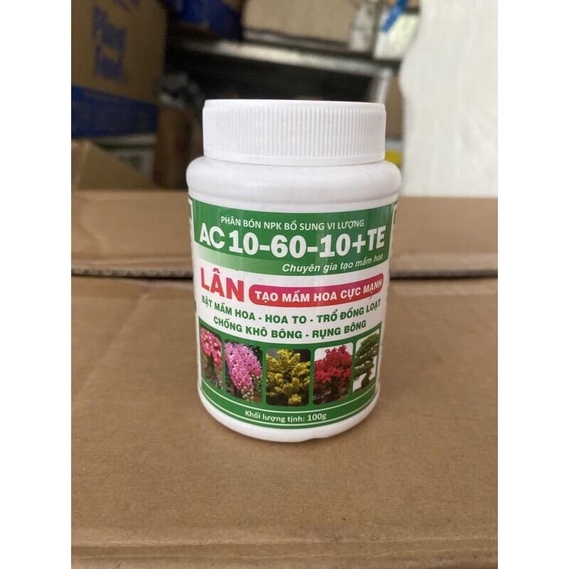 Siêu lân AC 10-60-10 100gam chuyên tạo mầm hoa 2