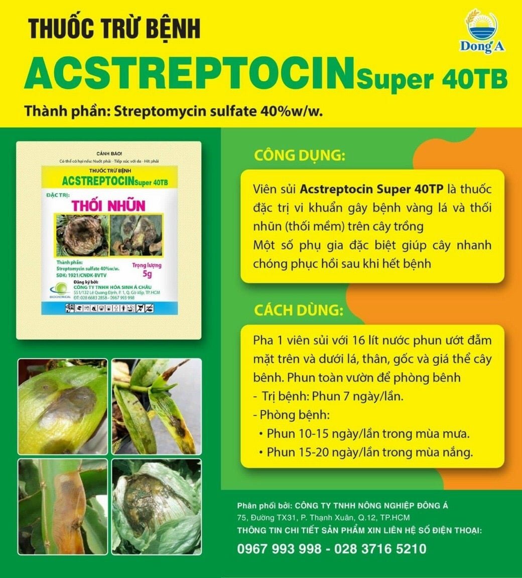 Trừ Thối Nhũn ACSTREPTOCIN Super 40TB 3
