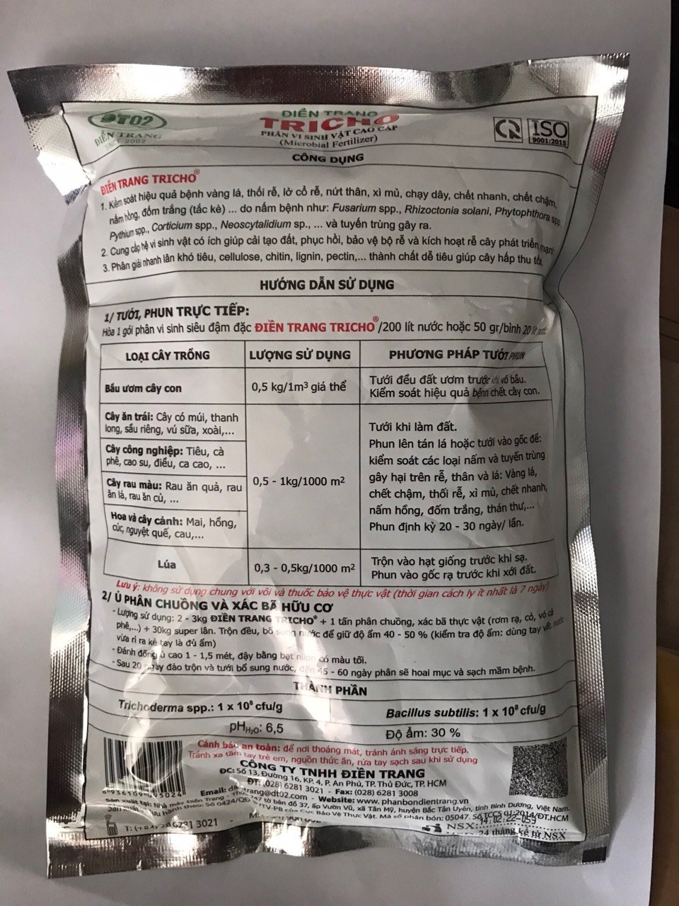 Nấm Trichoderma Điền Trang dạng bột hòa tan 500gam 2