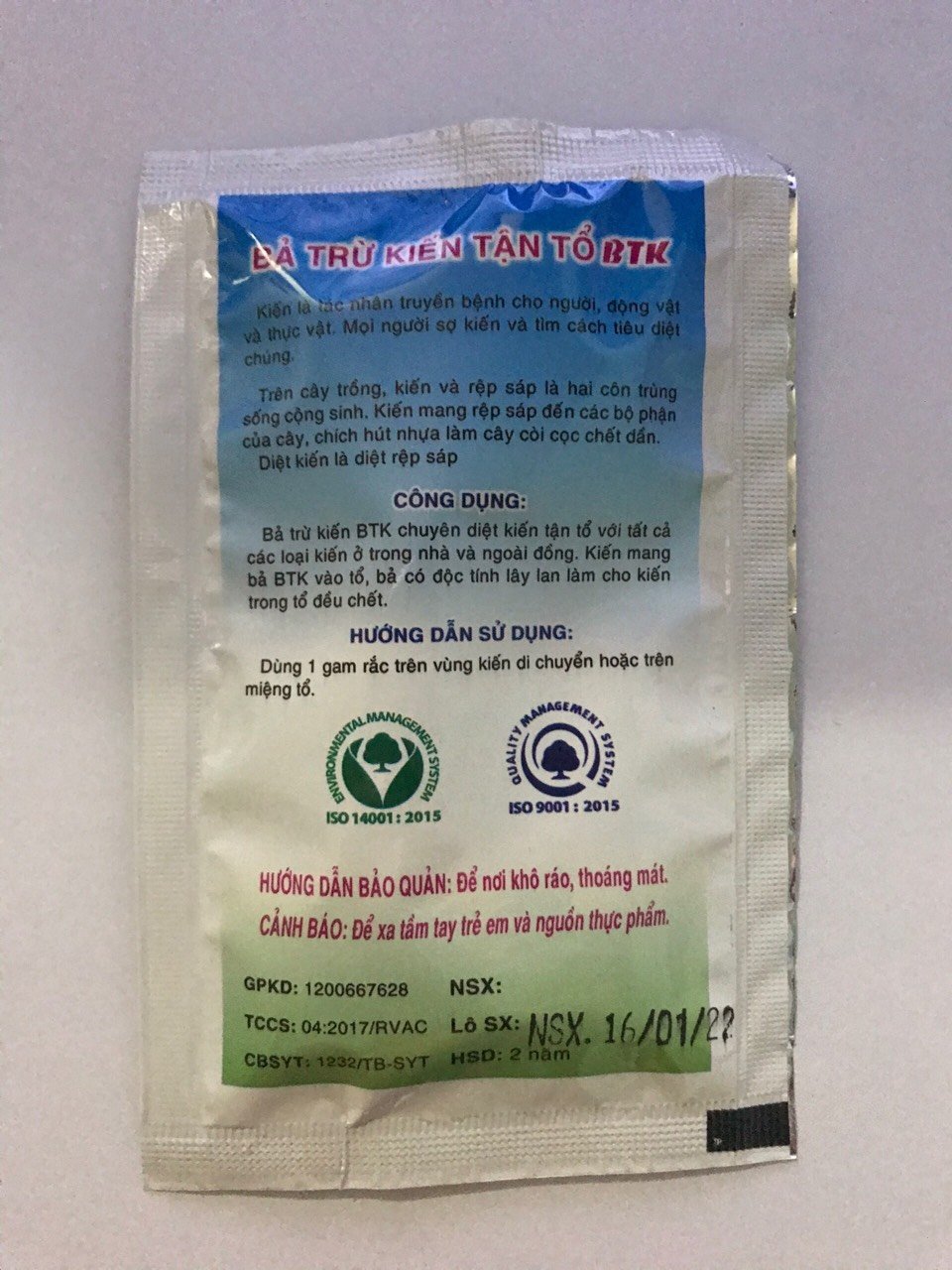 Bả Trừ Kiến BTK, Diệt Kiến Tận Ổ, Hiệu Quả Tức Thì, Đảm Bảo An Toàn (Gói 5 gram) 2