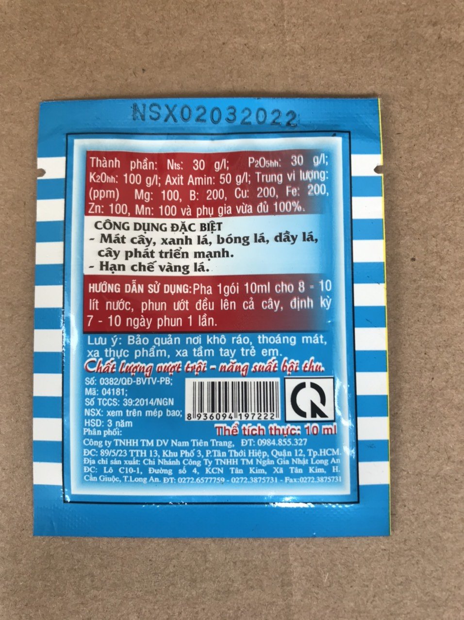 Phân Bón Lá Tảo Biển Nhật 10ml - Mát cây, Xanh bóng lá, Dầy lá 3
