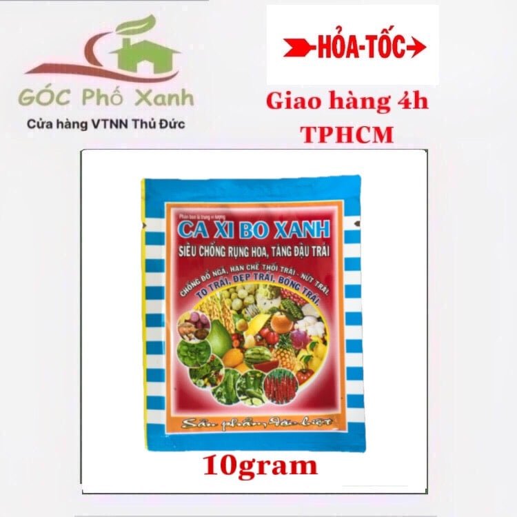 Phân bón lá trung vi lượng Can xi bo xanh siêu chống rụng hoa tăng đậu trái 10ml
