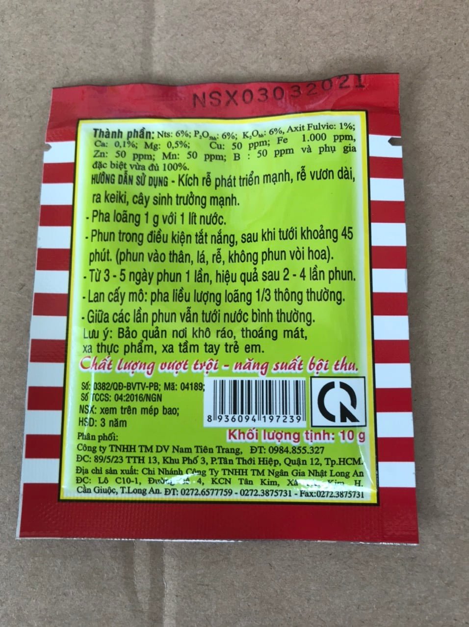 Phân bón lá kích rễ hoa lan và cây cảnh HI TA KI 10Gam 3