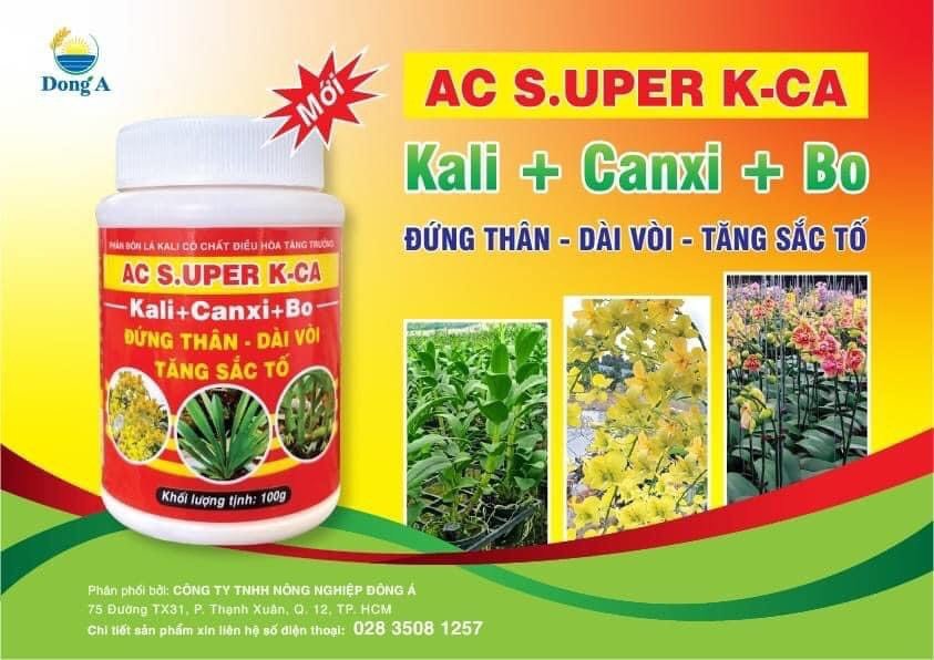 Phân bón AC SUPER Kali Canxi Bo đứng thân dài vòi hoa tăng sắc tố 100gam 2
