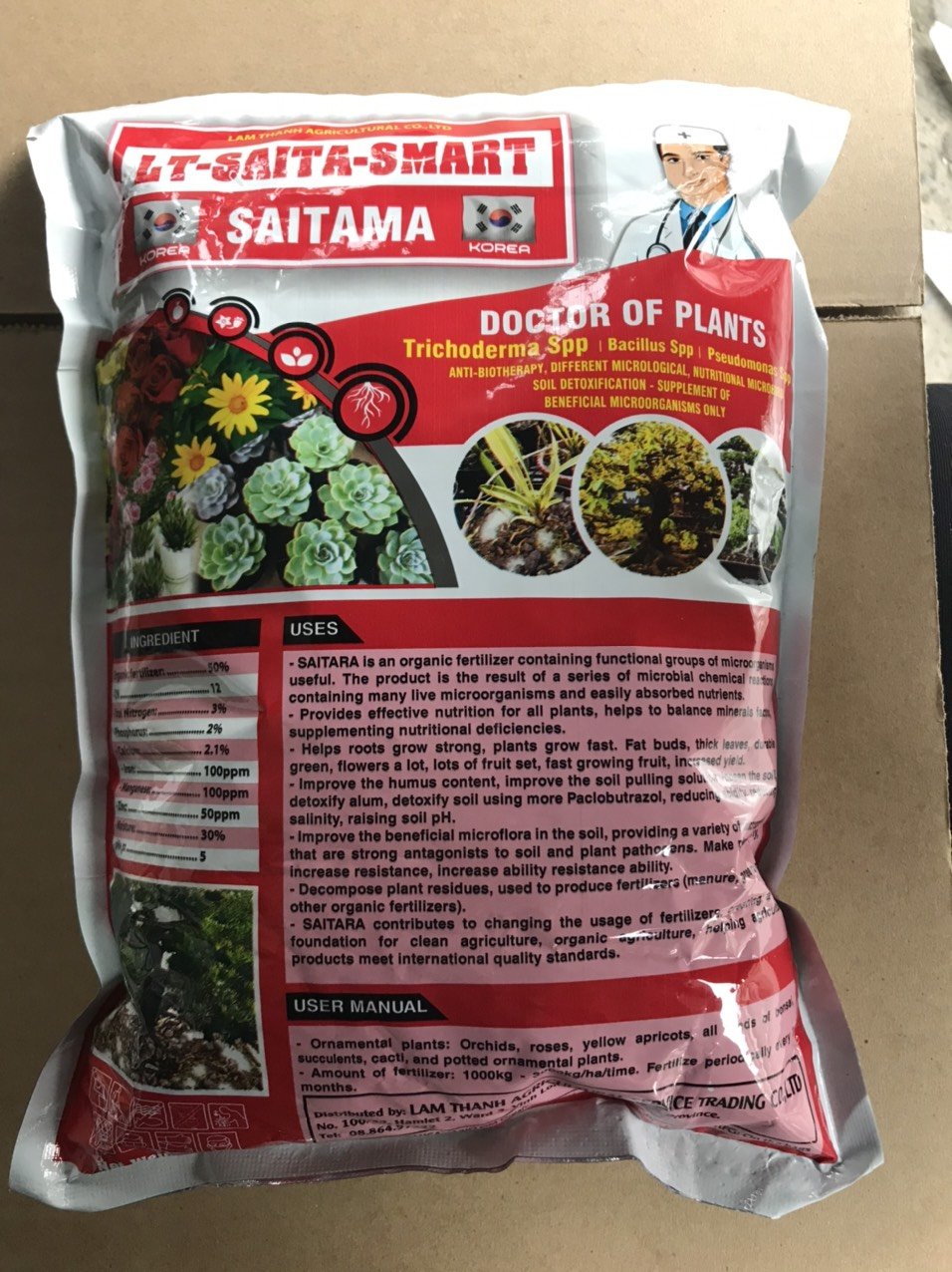 Phân hữu cơ vi sinh SAITAMA 1KG 3