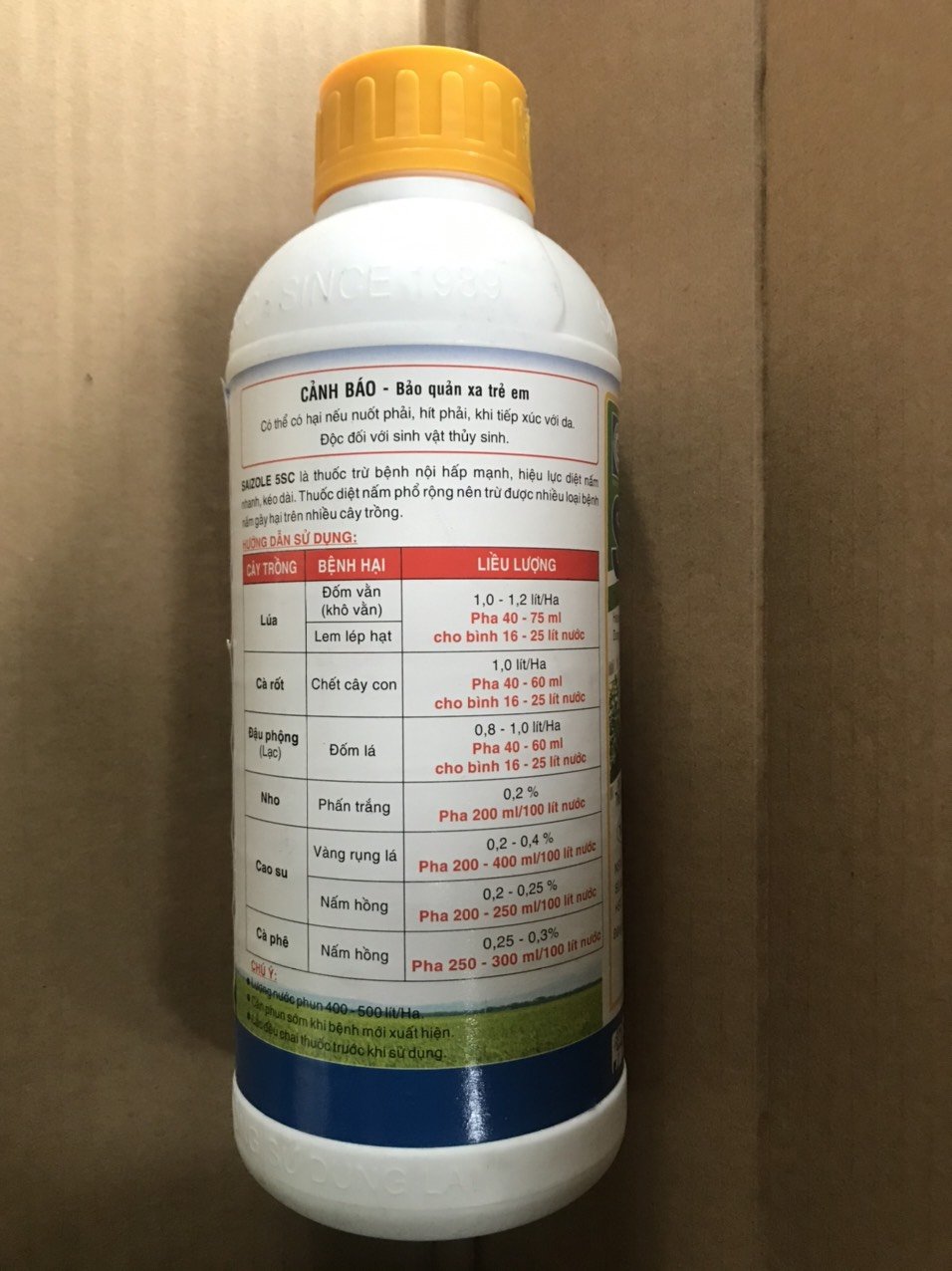 Trừ nấm phấn trắng cho cây  SAIZOLE 5SC Chai 1 lít 2