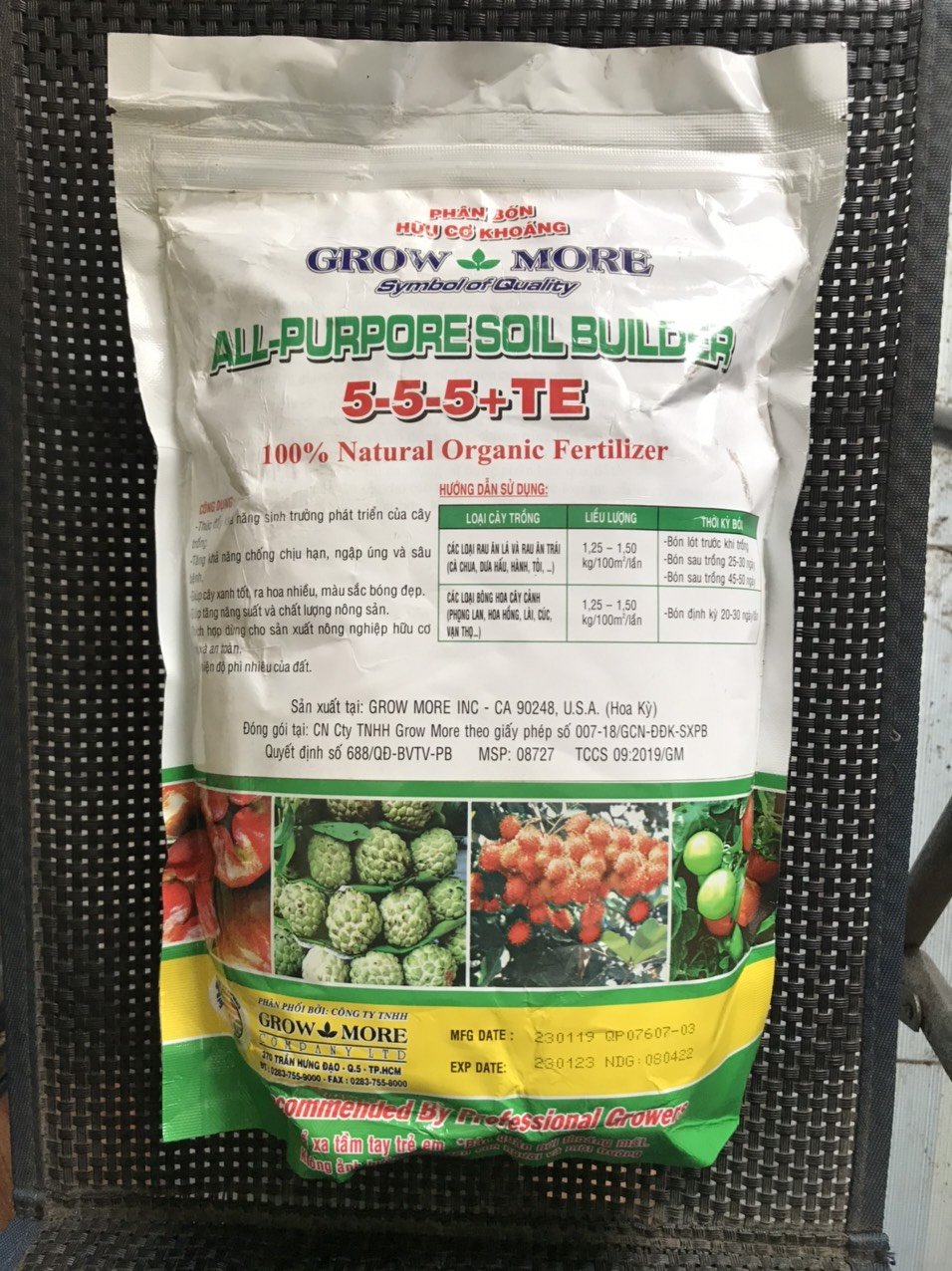 Phân Hữu Cơ Khoáng Organic - Grow More 5-5-5+TE 2