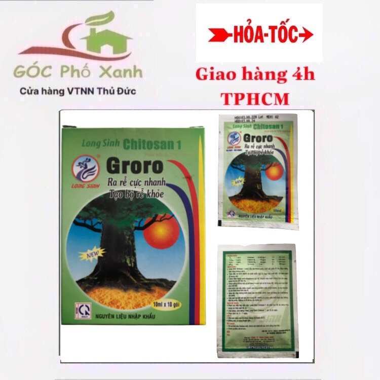 Phân bón Groro giúp cây kích rễ cực mạnh hộp 10 gói