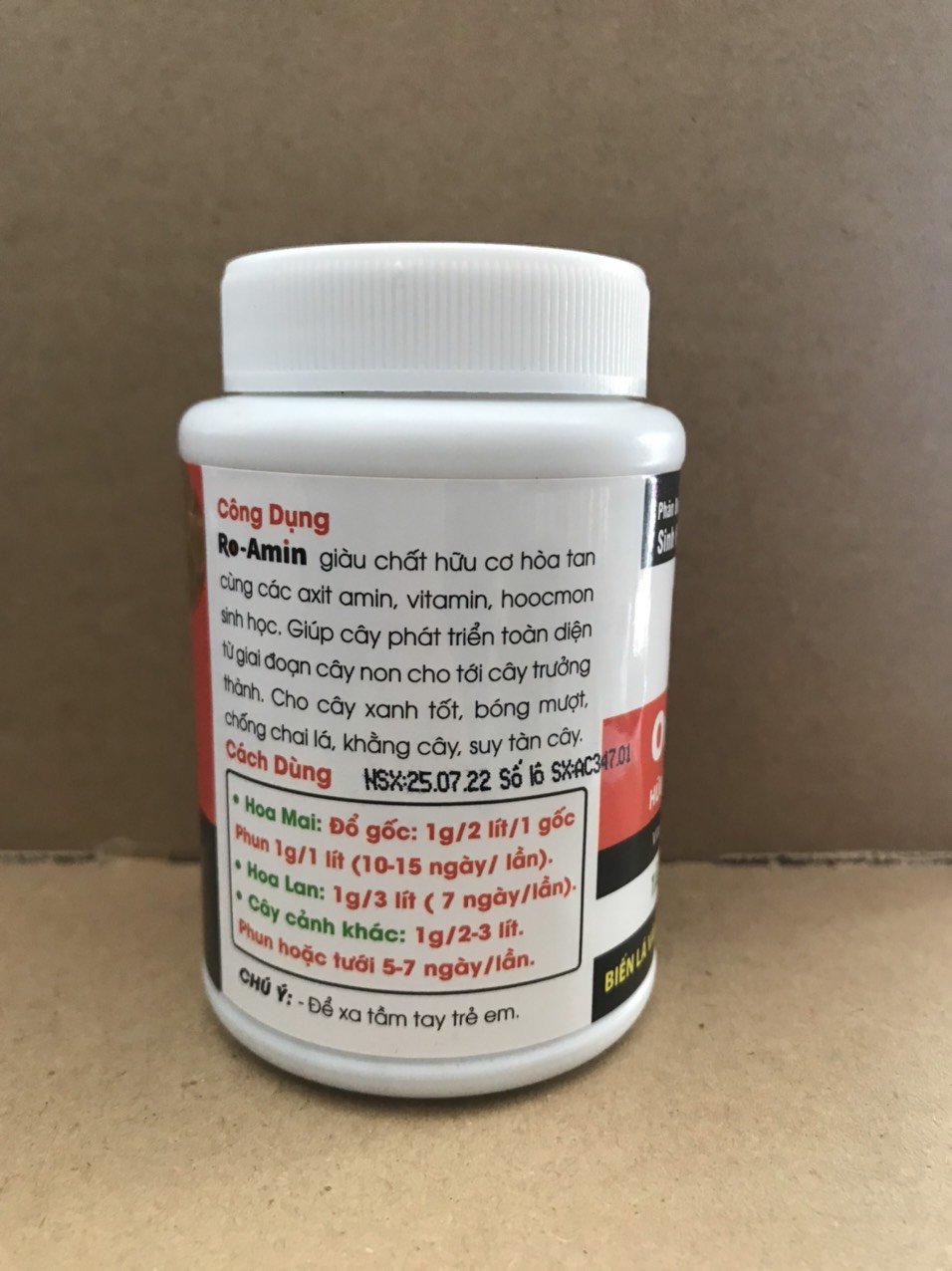 Phân hữu cơ sinh học RO Amin BIẾN LÁ VÀNG THÀNH LÁ XANH 80gram 3