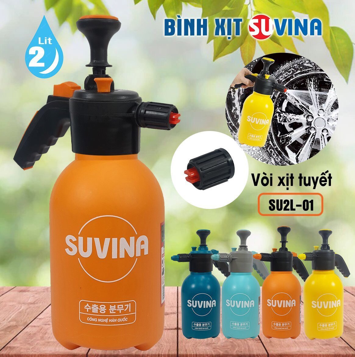Bình xịt tưới cây SUVINA 2 lít 3