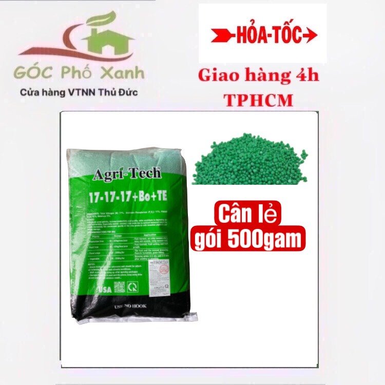 Phân NPK 17 17 17 BO +TE 500GAM