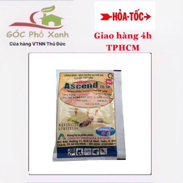 Trừ rầy bọ trĩ rệp sáp ASCEND 20SP gói 8gam