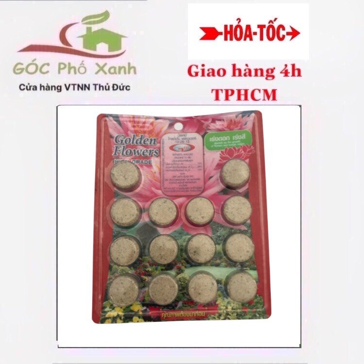 Phân bón tan chậm Kích hoa cho hoa sen súng hoa hồng Thái Lan vỉ 14 viên
