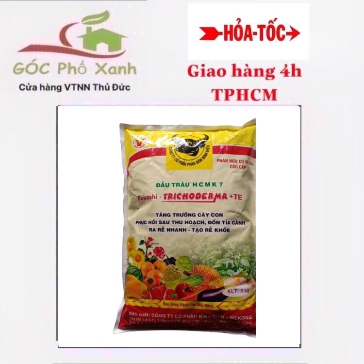 Phân hữu cơ vi sinh Đầu trâu HCM K7 gói 5kg