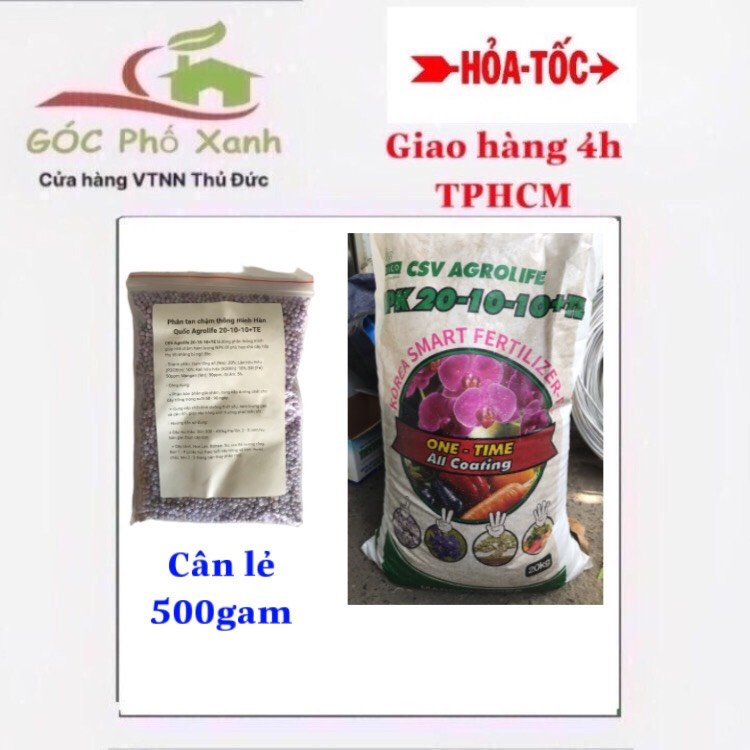 Phân tan chậm thông minh Hàn Quốc Agrolife 20-10-10+TE 500gr