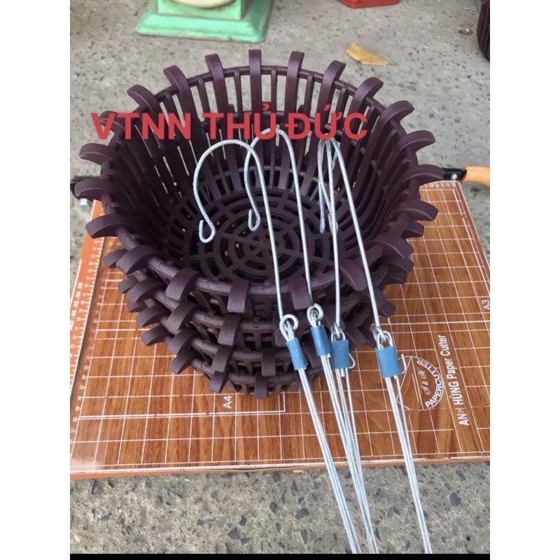 Combo 4 chậu trồng lan F23 tặng kèm 4 móc 2